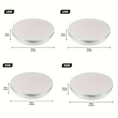 LED Deckenleuchte Rund 18W–48W Dimmbar Kaltweiß Warmweiß Ultra-Slim
