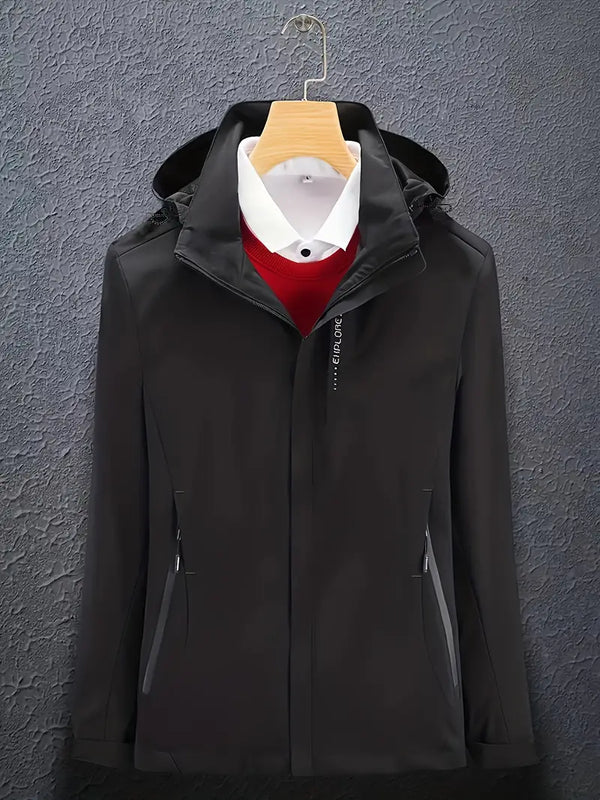 MODERNE DAMEN SKIJACKE MIT KAPUZE UND LANGEN ÄRMELN