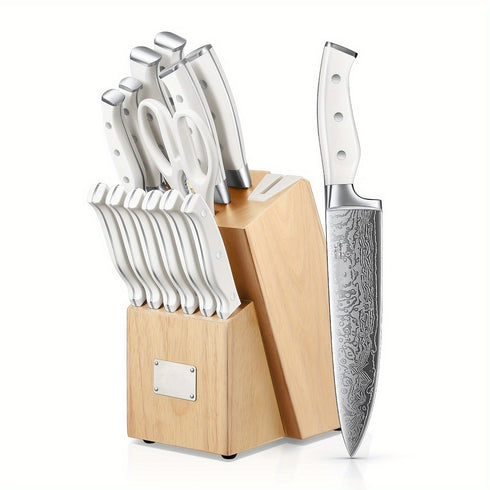 Yukikaze 14-teiliges Küchenmesser-Set mit rutschfestem Griff | Shiraki