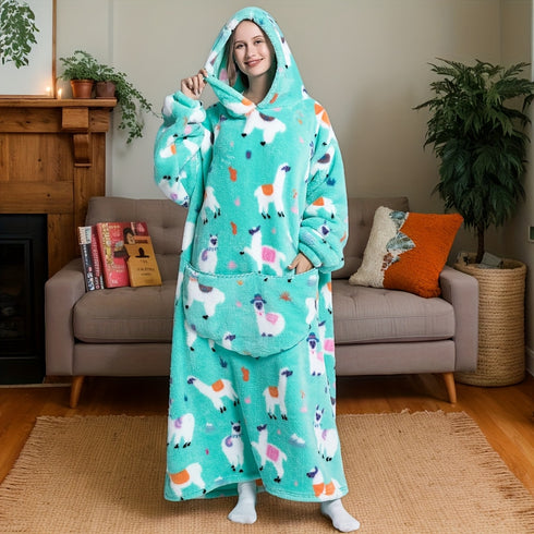 Ultragemütliche übergroße Kapuzendecke mit riesiger Tasche | Superweich und Warm