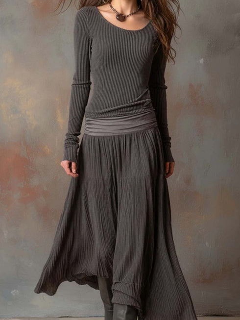 Arlena | Retro A-Linien Maxikleid