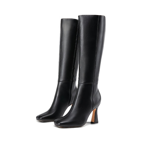 DAMEN-LANGSCHAFTSTIEFEL MIT QUADRATISCHER SPITZE