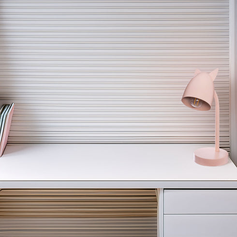 Babylampe mit rosa Ohren | Metall und Design für Kinderzimmer