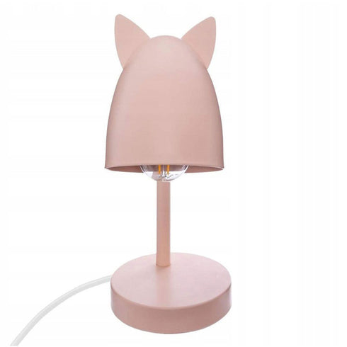 Babylampe mit rosa Ohren | Metall und Design für Kinderzimmer