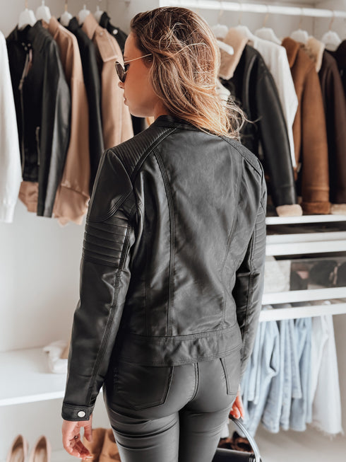 DAMEN MOTORRADJACKE AUS ECO-LEDER | MIT STEHKRAGEN