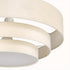 Deckenlampe Stoff Beige mit ausziehbarem dreischichtigem Lampenschirm