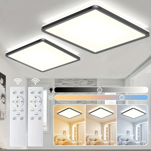 LED Deckenleuchte 24W dimmbar quadratisch mit Fernbedienung