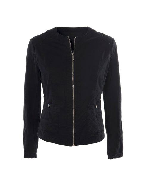 DAMEN KURZJACKE AUS BAUMWOLLE MIT TASCHEN UND REISSVERSCHLUSS