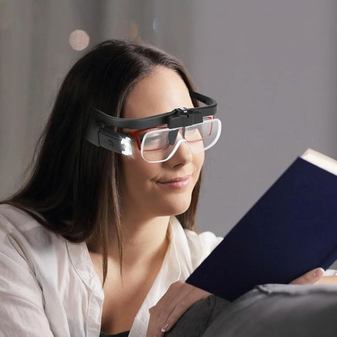 Kopf-Lupe freihändig | 3 austauschbare Linsen