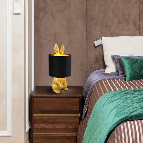 Kaninchen Tischlampe Gold | Nachtlicht für Kinderzimmer