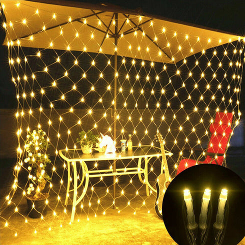 LED Lichternetz Lichtervorhang Weihnachts-Wohndekoration