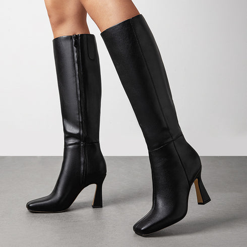DAMEN-KNIEHOHE STILETTO-STIEFEL | FÜR ABEND-TRAGEN