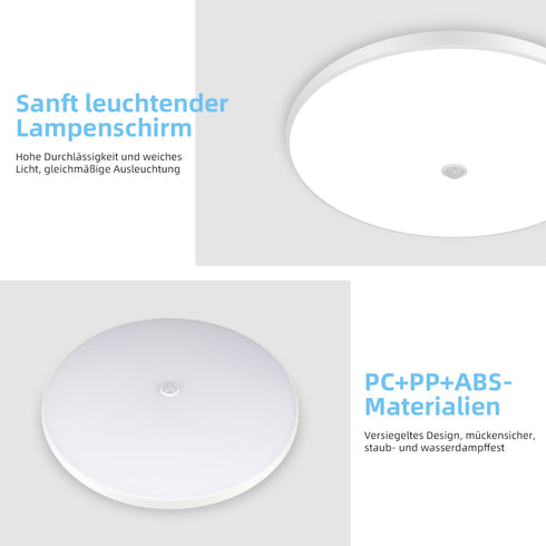 LED Deckenleuchte 24W/36W mit Bewegungs- & Lichtsensor