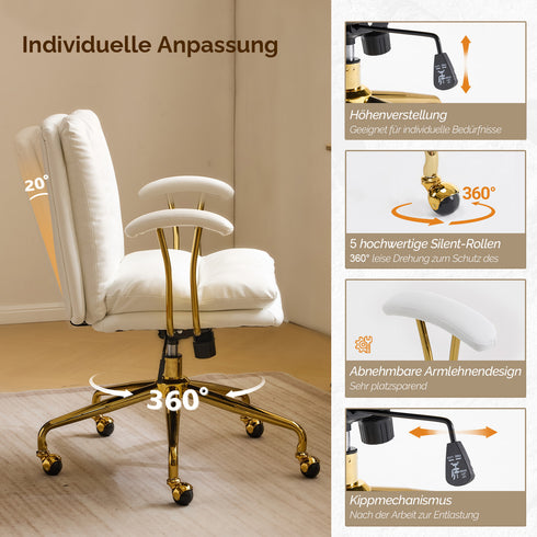 Jonas | Ergonomischer Bürostuhl mit Gold-Akzenten
