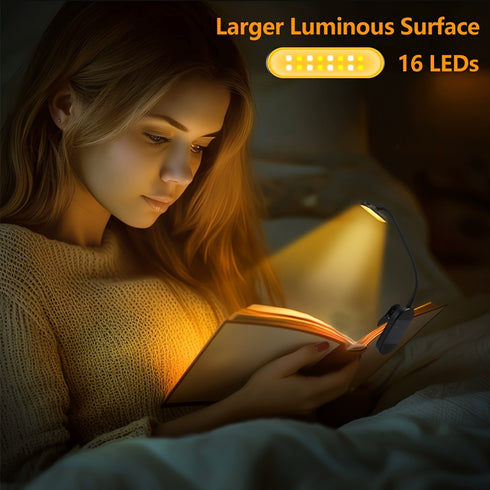 LED Clip-On Lampe | flexibler Schwanenhals mit 3 Lichtfarben