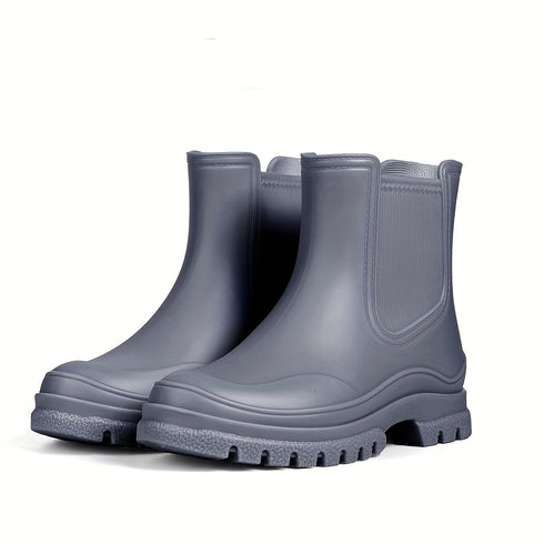 DAMEN SLIP-ON PLATEAU-GARTENSTIEFEL BEQUEMES LAUFEN STÜTZENDE SCHUHE ALLTAGS-SCHUHE