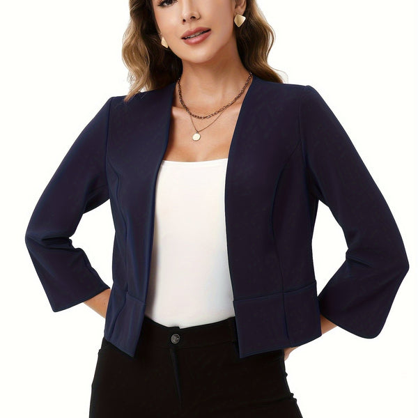 Damen Open-Front Blazer mit ¾-Ärmeln | Elegant & Chic