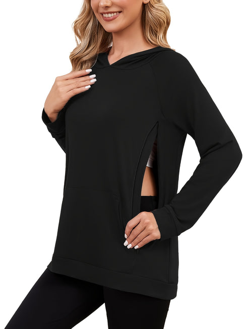Hooded Nursing Hoodie | Weiches Still-Sweatshirt mit verdecktem Reißverschluss