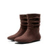 ELEGANTE DAMEN-SLOUCH-STIEFELETTEN - BEQUEMER NIEDRIGER ABSATZ