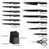 Kireaji 15‑teiliges Messer‑Set Premium Kohlenstoffstahl & Holzblock | Shiraki