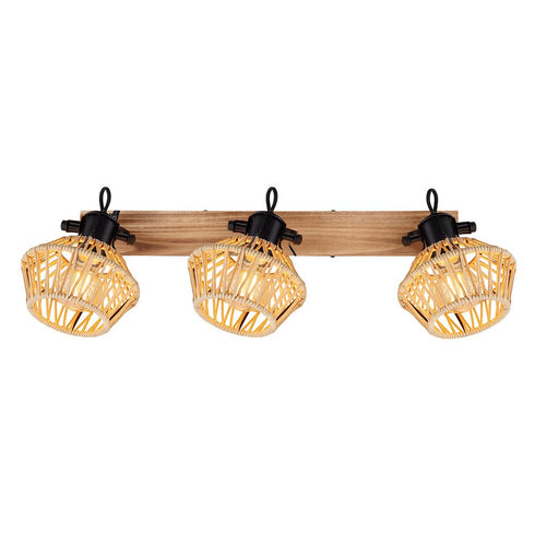 Ingrid 3-Flame pendant light – Nordic ceiling lamp hemp