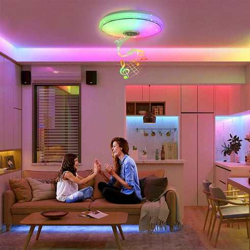 RGB LED Deckenleuchte mit Musiksynchronisation für Kinderzimmer & Wohnzimmer