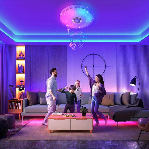 RGB LED Deckenleuchte mit Musiksynchronisation für Kinderzimmer & Wohnzimmer