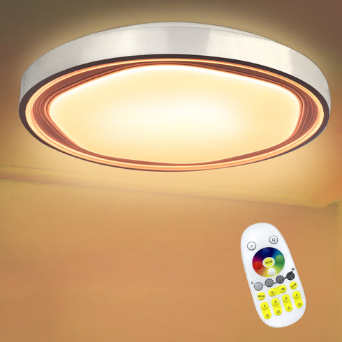 3-Ring LED Deckenleuchte 22 W Schwarz | Warmweiß, modernes Design für Kinderzimmer & Schlafzimmer