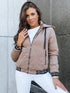 Damenjacke mit abnehmbarer Kapuze & Zipper-Details