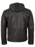Arcturon Herren Lederjacke mit Kapuze – Lammleder Rockig