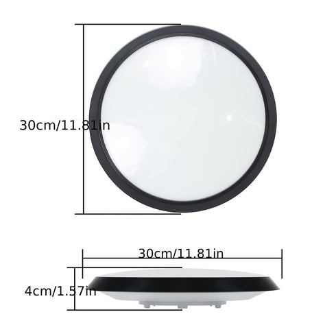 LED Deckenleuchte 15 W mit Bewegungsmelder rund 30 cm | AuroraSense