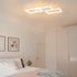 GlowDeck LED Deckenlampe Dimmbar 48W – Moderne quadratische Deckenleuchte mit Fernbedienung für Wohnzimmer, Schlafzimmer, Küche und Esszimmer – Metall Schwarz/Weiß
