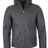 Rhegor Herren Lammlederjacke mit Kapuze – grau warm & stilvoll