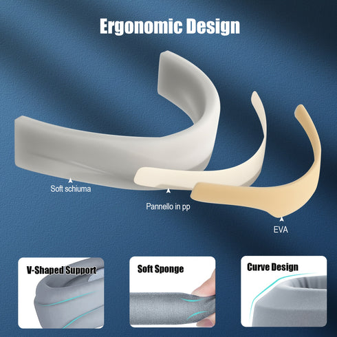 Weiche Nackenstütze fürs Schlafen | Schaum-Cervical Wrap für Hals & Wirbelsäule