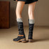 VINTAGE DAMEN-MID-CALF-STIEFEL MIT REISSVERSCHLUSS – KUNSTLEDER REITSTIEFEL