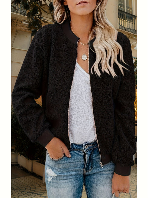 Damenjacke mit Fleece – Weiche Bomberjacke