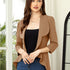 Chic Open Front Cardigan mit Puff-Ärmeln