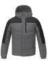 Falkran Herren Daunenjacke mit Kapuze und Full-Zip Frontverschluss