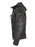 Helgarnox Herren Lederjacke mit Kapuze – echtes Lammleder