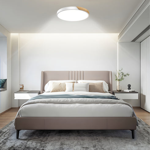 Holz LED Deckenleuchte & Pendelleuchte 96 W modern