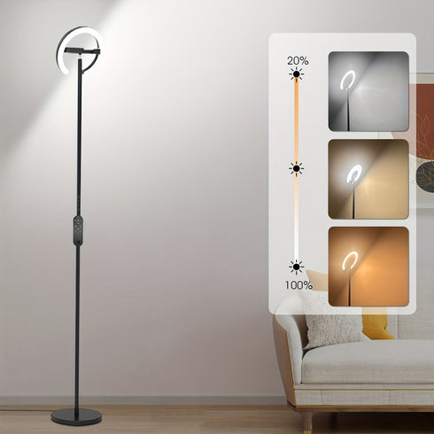 Soren LED Stehleuchte Modern Dimmbar Schwarz | Shiraki