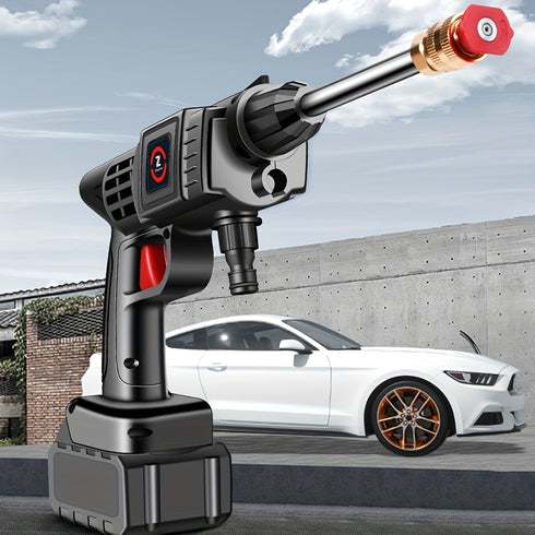 Kabelloser Hochdruckreiniger Takami – 21V Akku, 1300mAh, Tragbar & Leistungsstark für Auto, Garten, Terrasse