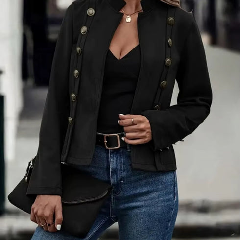 ELEGANTE ÜBERGANGSJACKE FÜR DAMEN IM VINTAGE-STIL