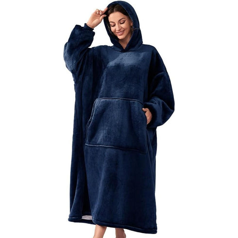 Sherpa Hoodie Decke mit Ärmeln & Tasche | ultraweich & warm