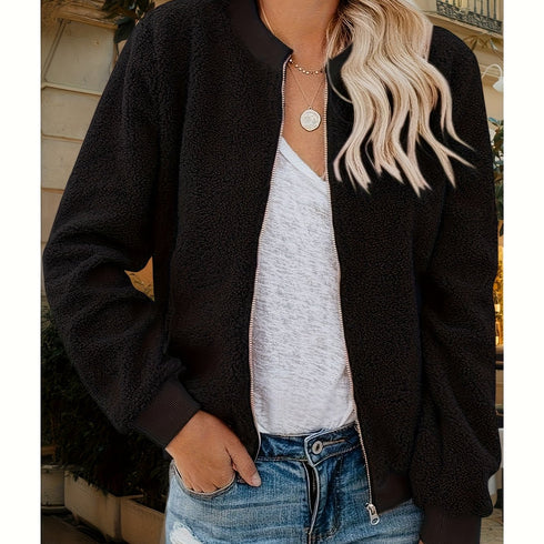 Damenjacke mit Fleece – Weiche Bomberjacke
