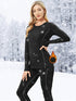 Thermounterwäsche-Set Damen | Fleece-gefütterter Turtleneck und Hose
