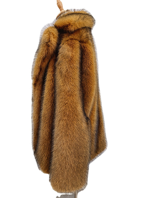 Langer Damen Fellmantel mit Kunstpelz | warm stylisch & edel