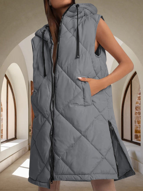 Leichte Steppweste Damen mit Kapuze | Übergangsjacke