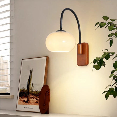Drehbare Khaki-Glas-Wandleuchte