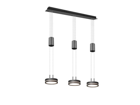 Anthrazit LED-Pendelleuchte, höhenverstellbar und dimmbar | Drammen